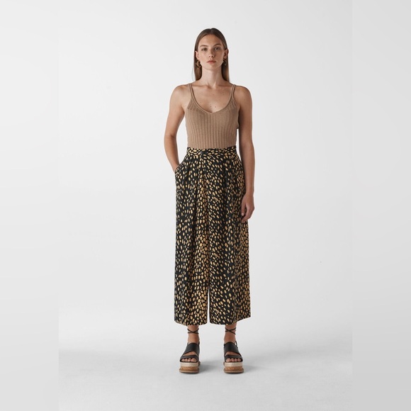 Whistles Multicolour‎ Animal Print Wrap Pants Size 8 - Picture 1 of 11